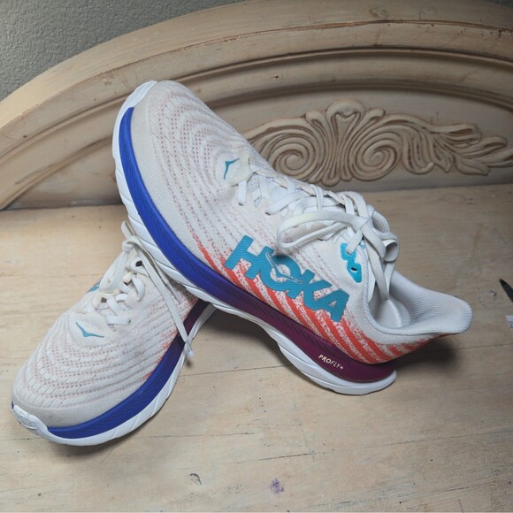 Hoka One One Men’s Mach 5 Running Shoes white flame Size 9D Walking Comfort - Picture 10 of 10